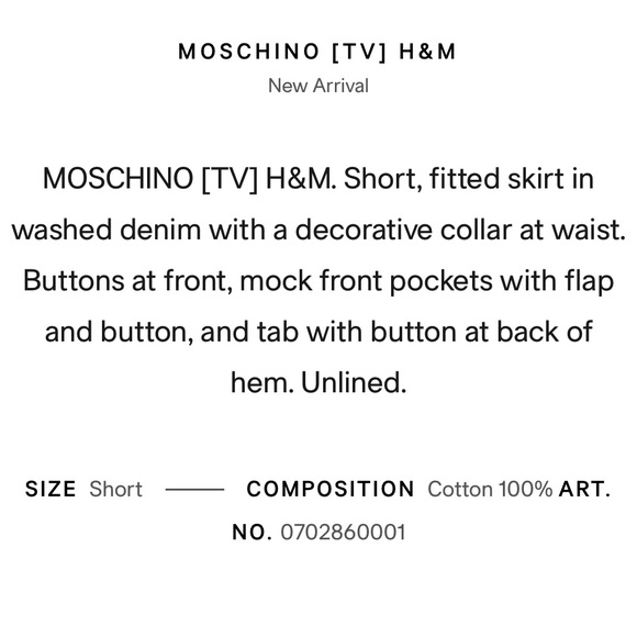 Moschino for H&M denim skirt with buttons - Picture 4 of 4